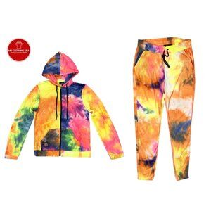 Women's Tie Dye French Terry- Jogger Hoodie Pants Set